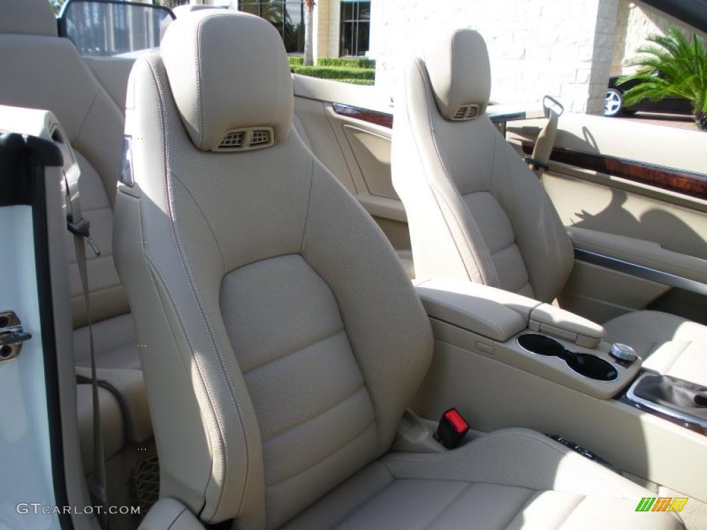 Almond/Mocha Interior 2011 Mercedes-Benz E 350 Cabriolet Photo #39782554