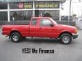2002 Bright Red Ford Ranger XLT SuperCab  photo #9