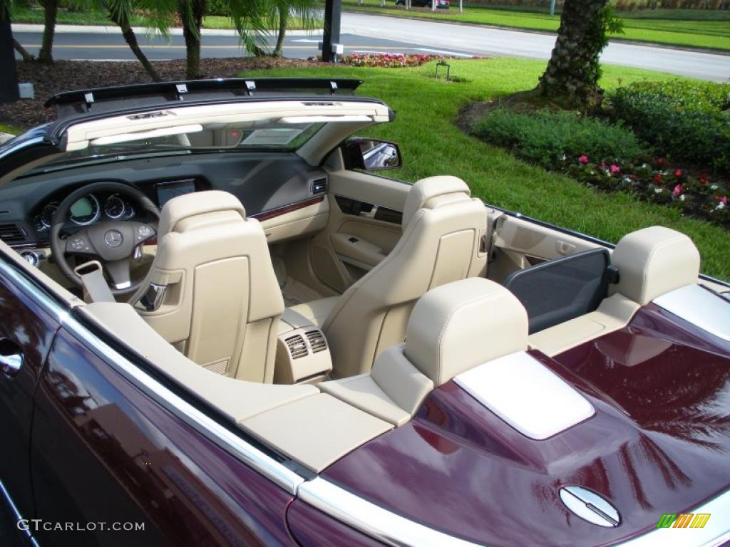 Almond/Mocha Interior 2011 Mercedes-Benz E 550 Cabriolet Photo #39782878