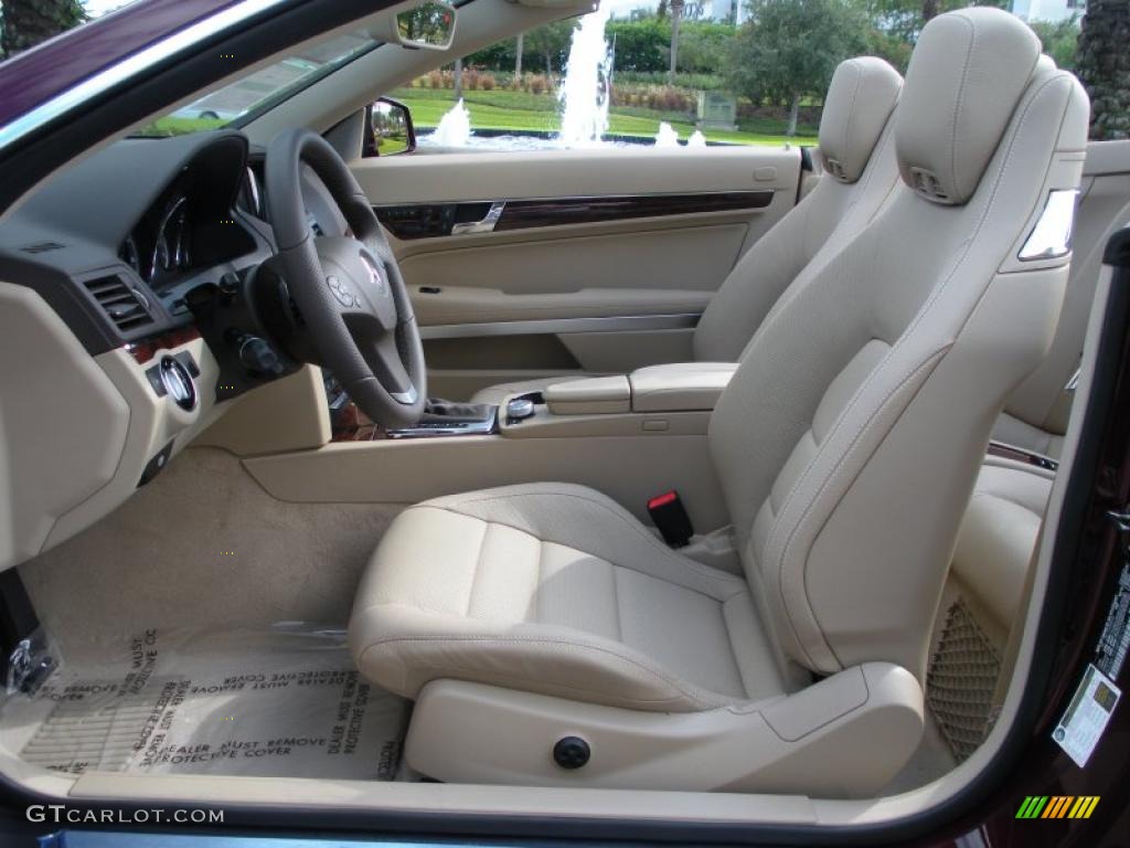 Almond/Mocha Interior 2011 Mercedes-Benz E 550 Cabriolet Photo #39782966