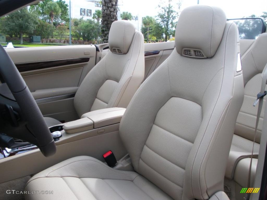Almond/Mocha Interior 2011 Mercedes-Benz E 550 Cabriolet Photo #39782982