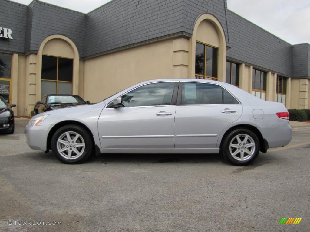 Satin Silver Metallic 2004 Honda Accord EX V6 Sedan Exterior Photo #39783551