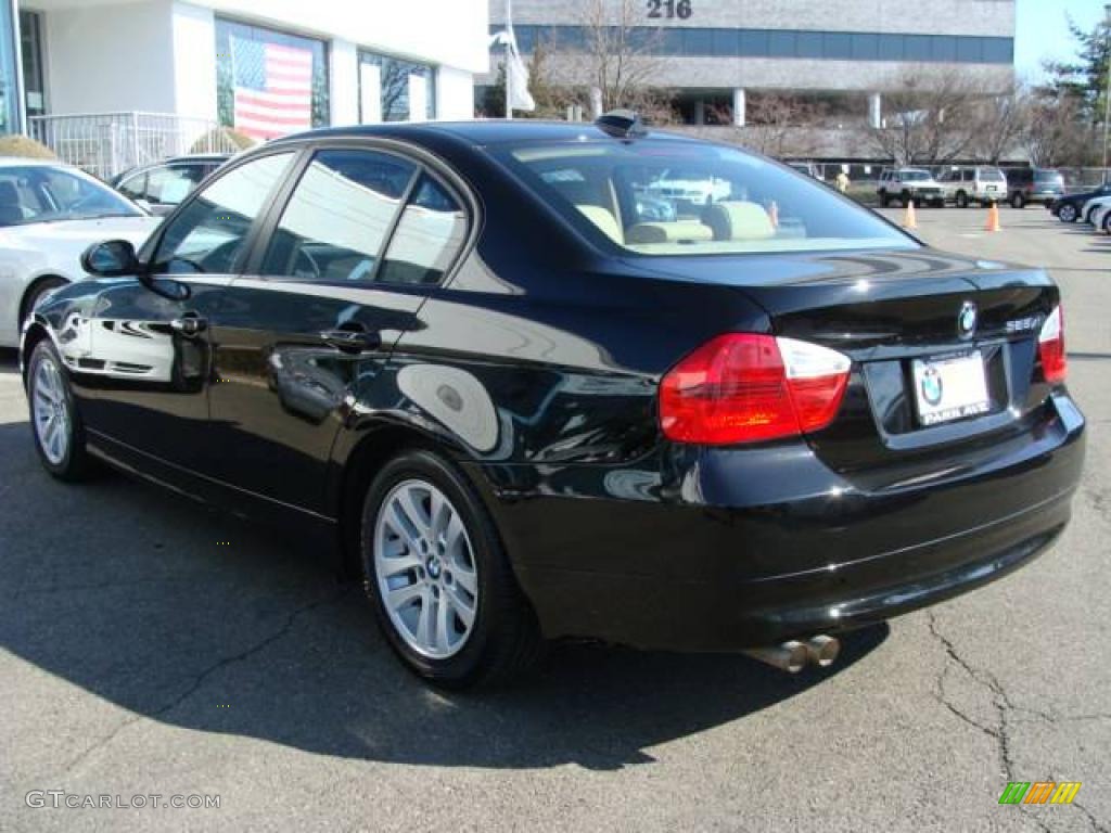 2006 3 Series 325xi Sedan - Jet Black / Beige photo #6