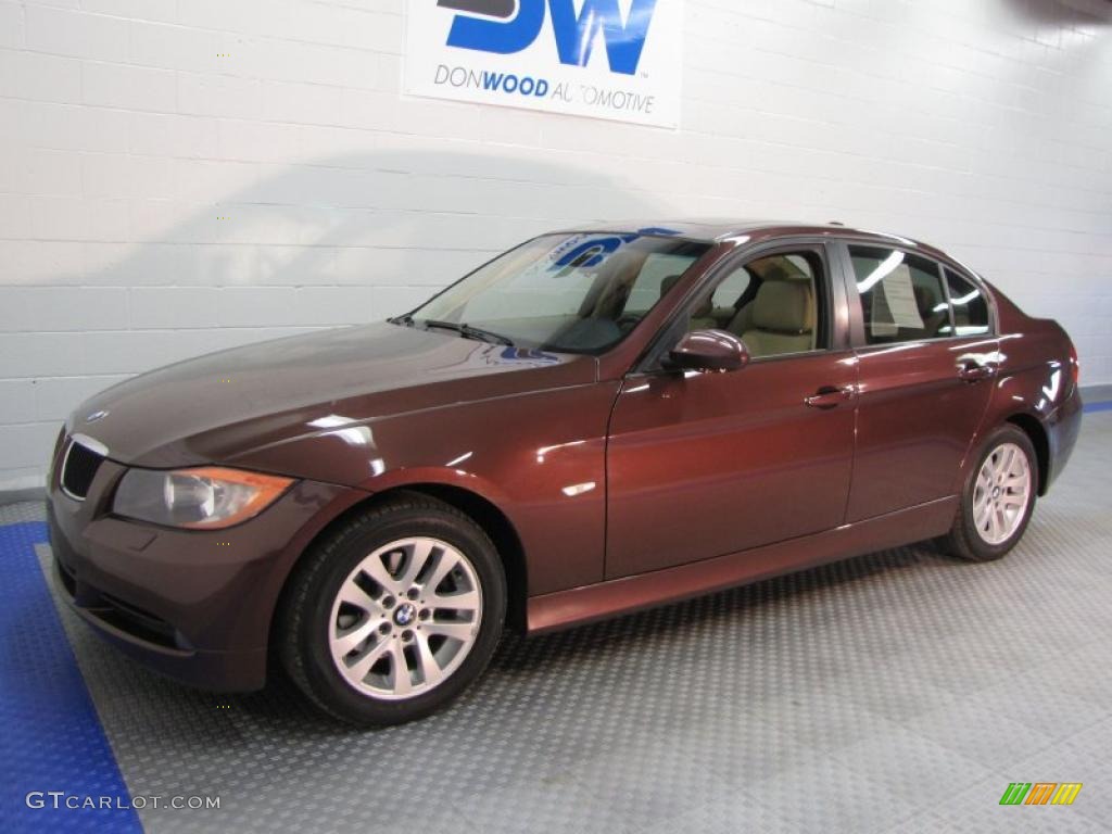 2006 3 Series 325xi Sedan - Barrique Red Metallic / Beige photo #2