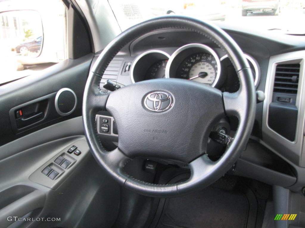 2008 Toyota Tacoma V6 PreRunner TRD Sport Double Cab Graphite Gray Steering Wheel Photo #39787370