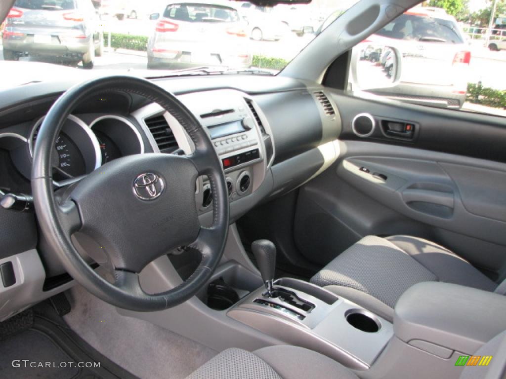 Graphite Gray Interior 2008 Toyota Tacoma V6 PreRunner TRD Sport Double Cab Photo #39787386