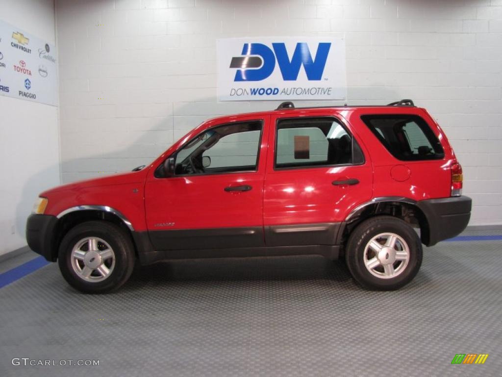 2001 Escape XLS V6 4WD - Bright Red Metallic / Medium Graphite Grey photo #5