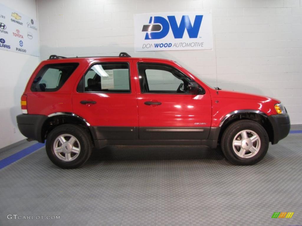 2001 Escape XLS V6 4WD - Bright Red Metallic / Medium Graphite Grey photo #6