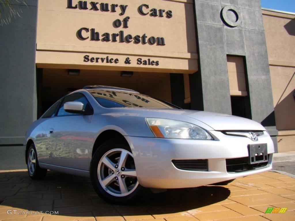 2003 Accord EX-L Coupe - Satin Silver Metallic / Black photo #9