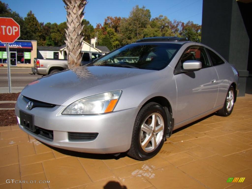 2003 Accord EX-L Coupe - Satin Silver Metallic / Black photo #11