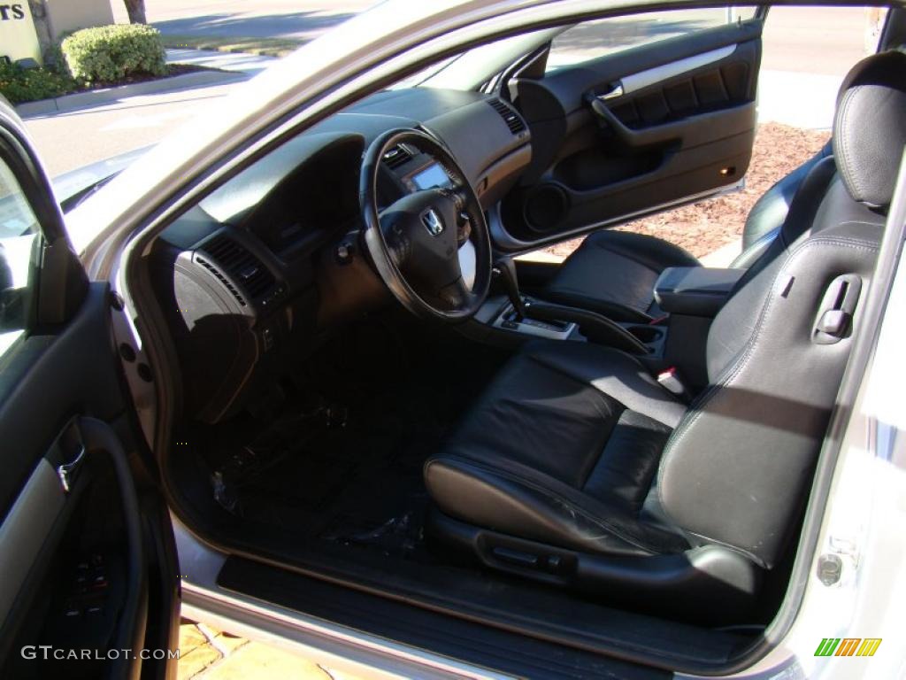 2003 Accord EX-L Coupe - Satin Silver Metallic / Black photo #15