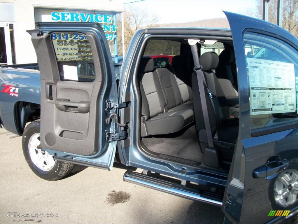 2011 Silverado 1500 LT Extended Cab 4x4 - Blue Granite Metallic / Ebony photo #23