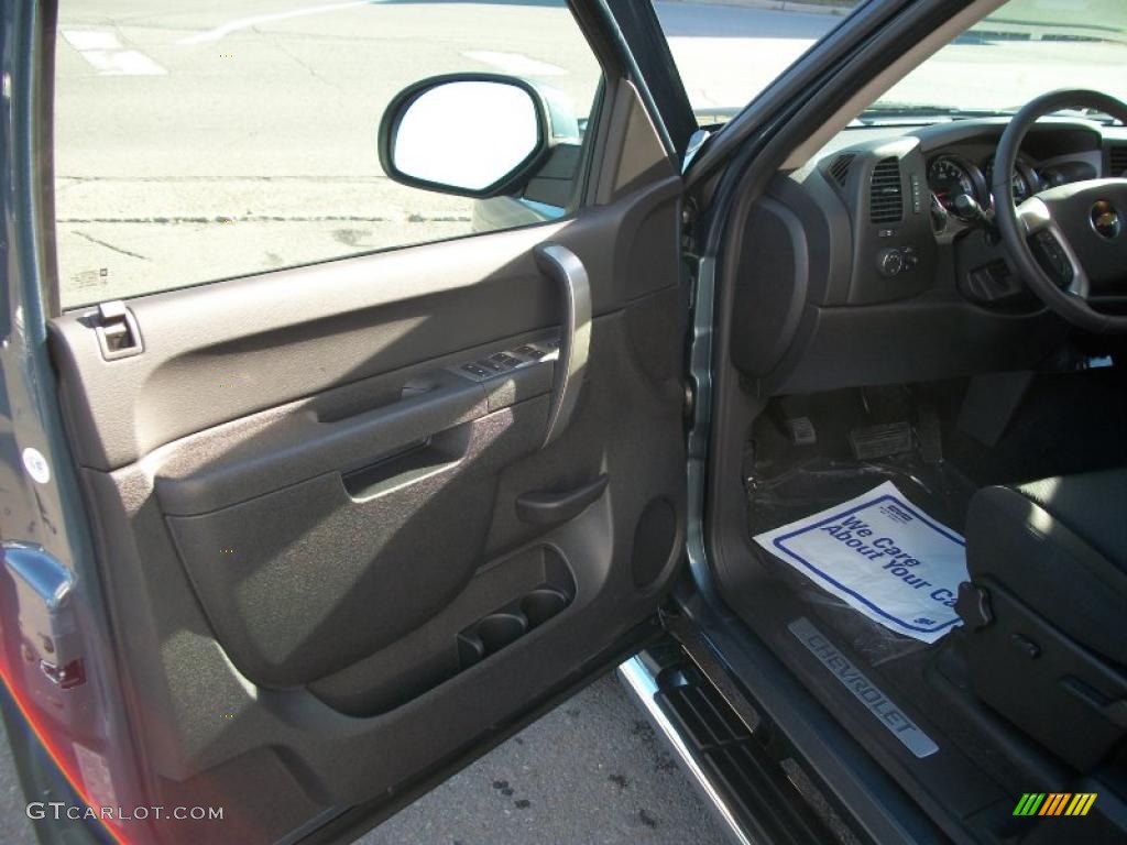 2011 Silverado 1500 LT Extended Cab 4x4 - Blue Granite Metallic / Ebony photo #28