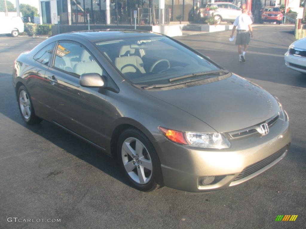 2006 Civic EX Coupe - Shoreline Mist Metallic / Gray photo #1