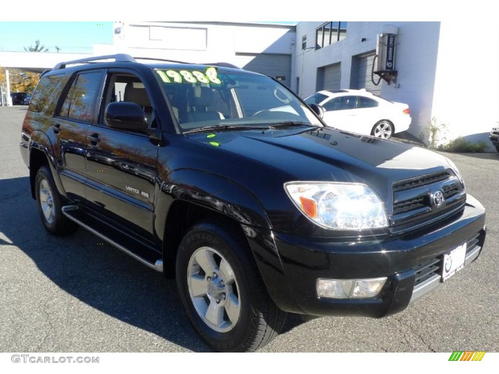 2004 4Runner Limited 4x4 - Black / Taupe photo #3