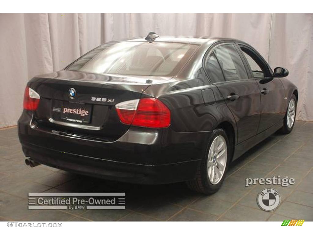 2007 3 Series 328xi Sedan - Black Sapphire Metallic / Black photo #5