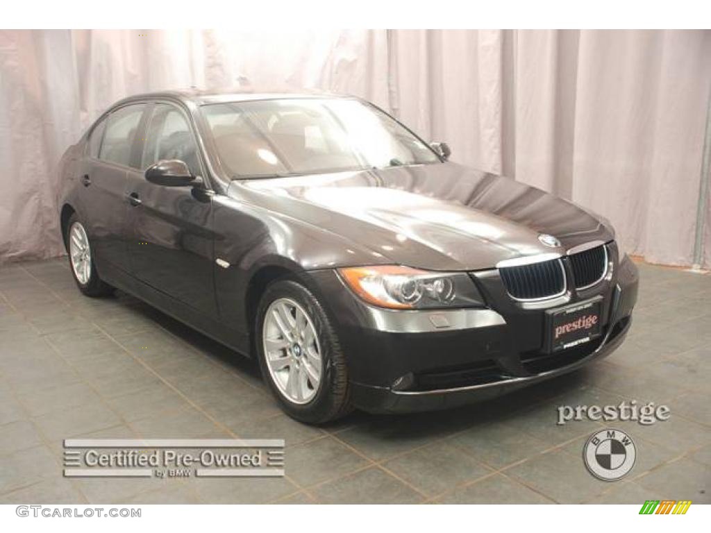 2007 3 Series 328xi Sedan - Black Sapphire Metallic / Black photo #7