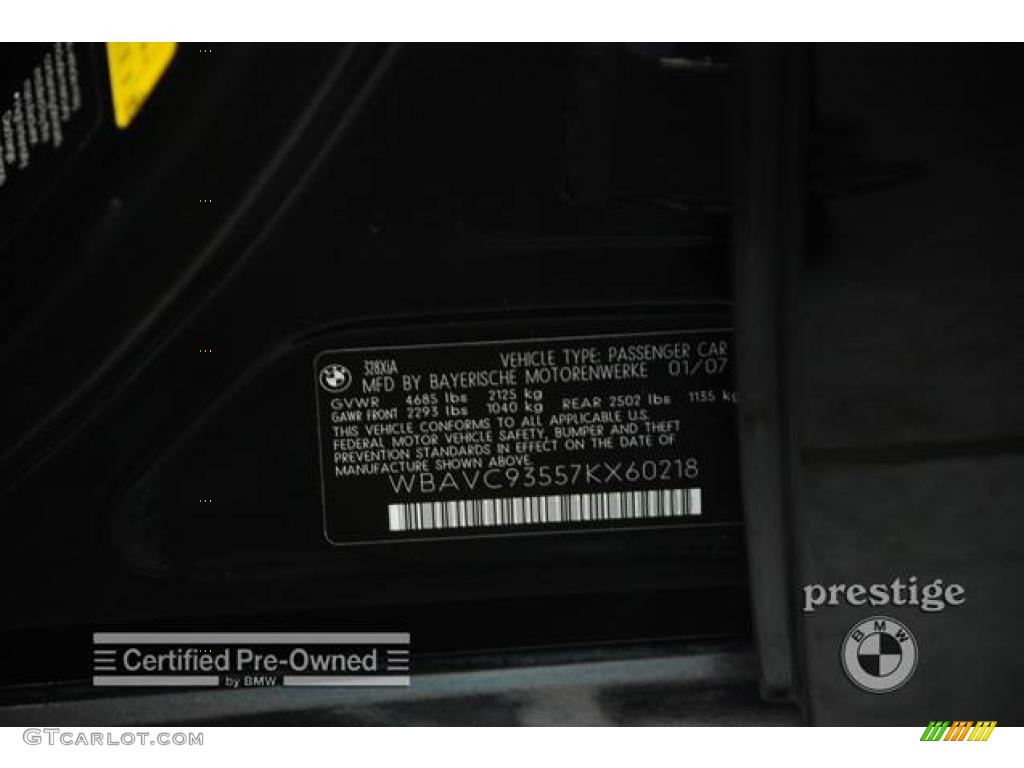 2007 3 Series 328xi Sedan - Black Sapphire Metallic / Black photo #10