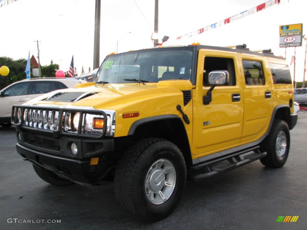 2003 H2 SUV - Yellow / Black photo #3