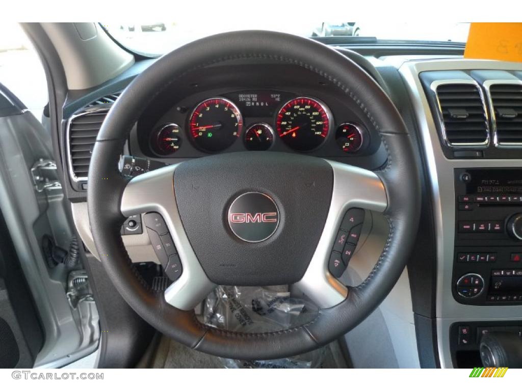 2010 GMC Acadia SLT AWD Light Titanium Steering Wheel Photo #39795742