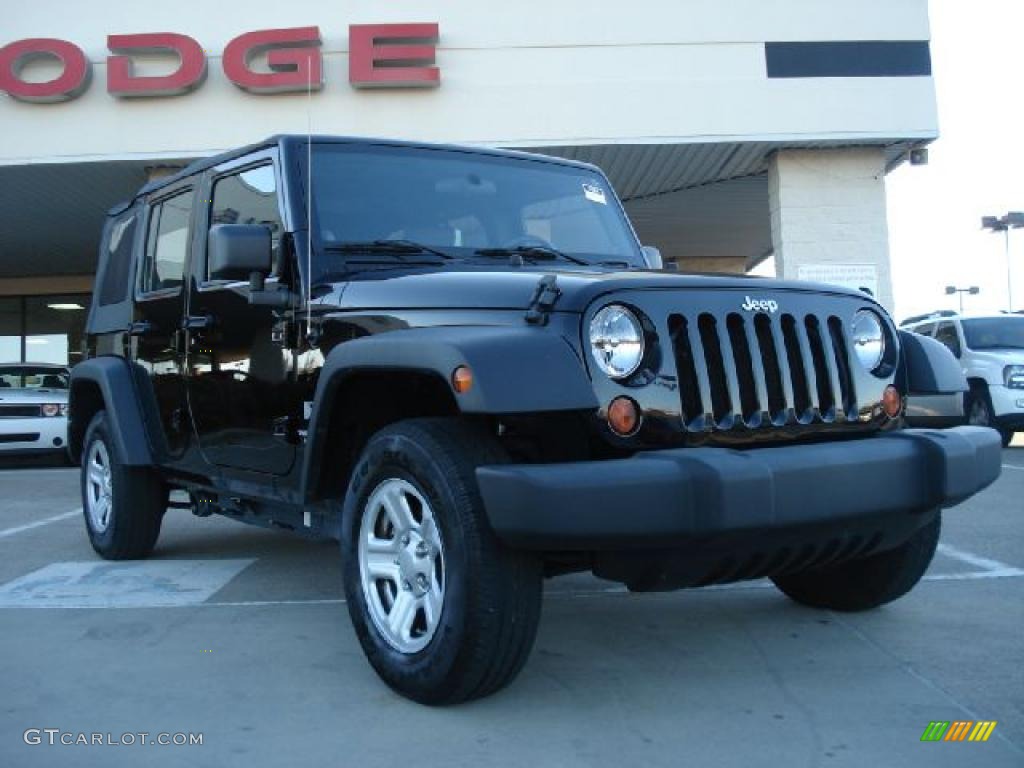 2009 Wrangler Unlimited X - Black / Dark Slate Gray/Medium Slate Gray photo #1