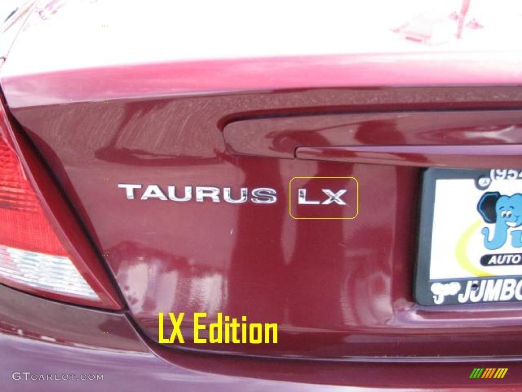 2004 Taurus LX Sedan - Merlot Metallic / Medium Parchment photo #7