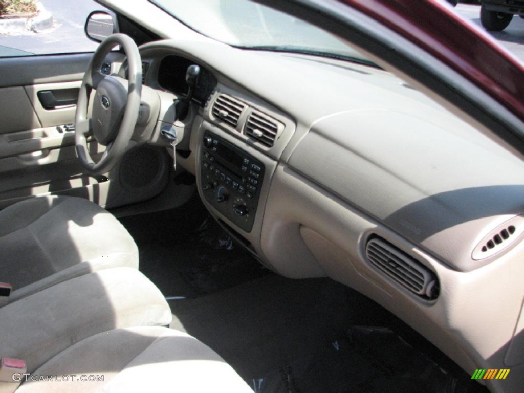 2004 Taurus LX Sedan - Merlot Metallic / Medium Parchment photo #10