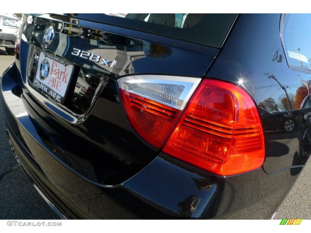 2007 3 Series 328xi Wagon - Jet Black / Cream Beige photo #16