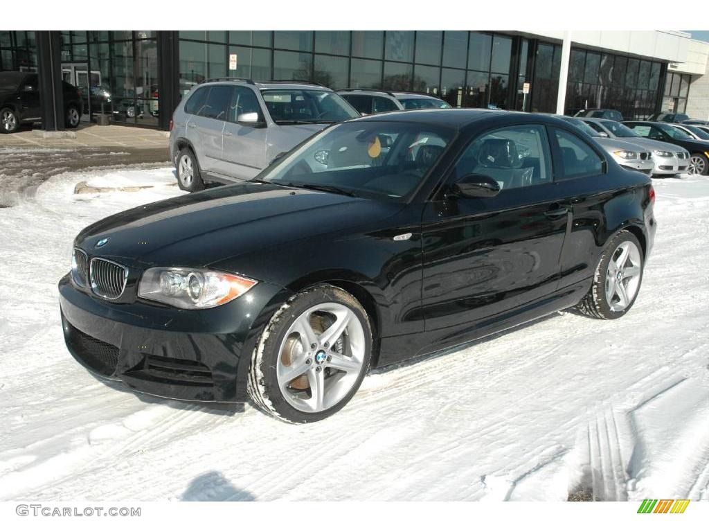 2009 1 Series 135i Coupe - Black Sapphire Metallic / Black Boston Leather photo #1