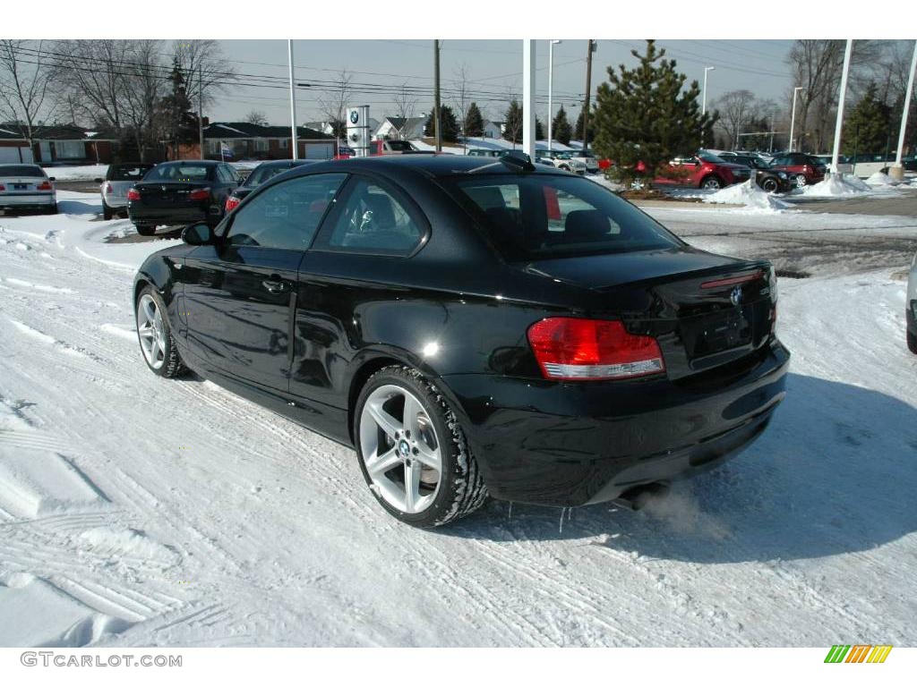 2009 1 Series 135i Coupe - Black Sapphire Metallic / Black Boston Leather photo #3