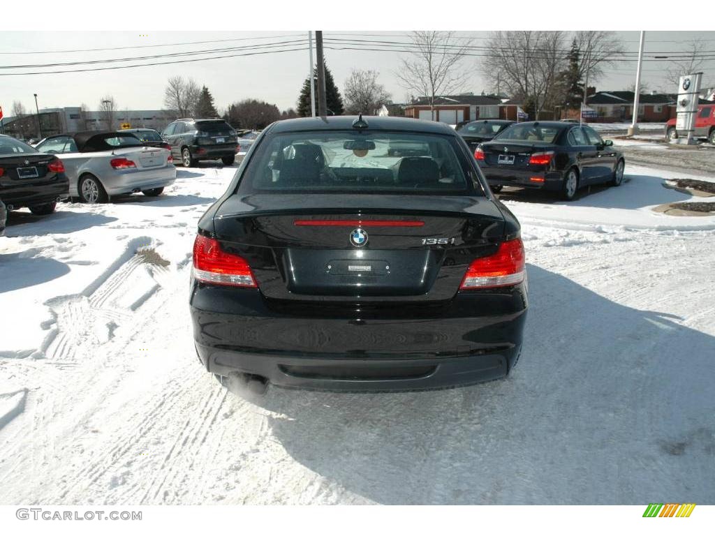 2009 1 Series 135i Coupe - Black Sapphire Metallic / Black Boston Leather photo #4