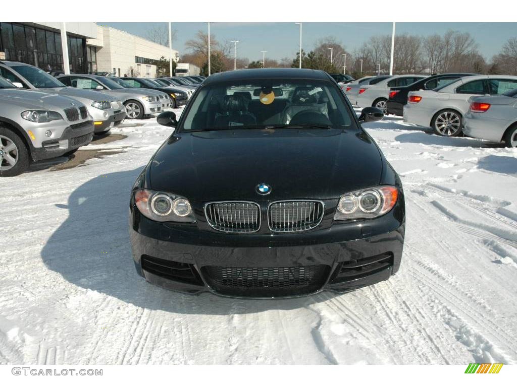 2009 1 Series 135i Coupe - Black Sapphire Metallic / Black Boston Leather photo #8