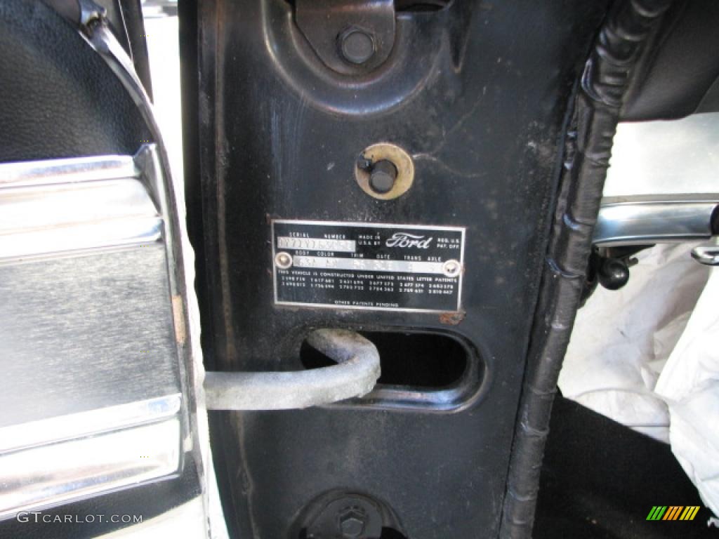 1960 Ford Thunderbird Hardtop Info Tag Photo #39803732