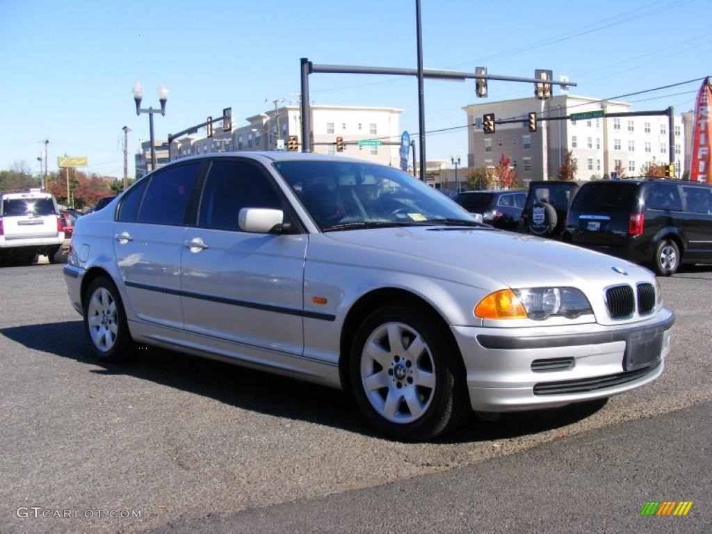 2001 3 Series 325i Sedan - Titanium Silver Metallic / Black photo #3