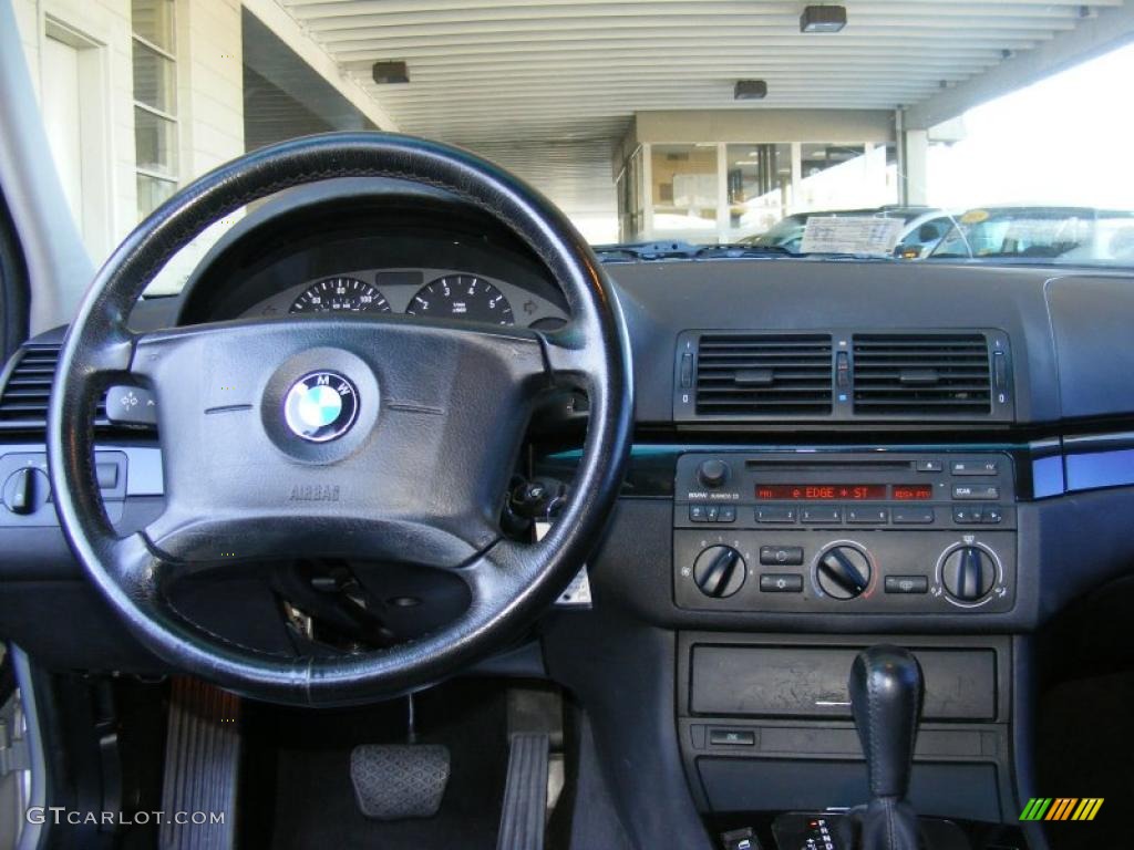 2001 3 Series 325i Sedan - Titanium Silver Metallic / Black photo #16