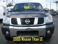 2005 Smoke Gray Nissan Titan LE Crew Cab 4x4  photo #2