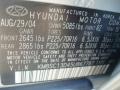 RZ: Smart Silver 2005 Hyundai Santa Fe GLS Color Code