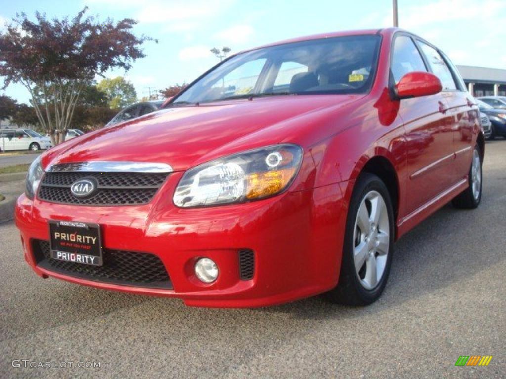 2008 Spectra 5 SX Wagon - Spicy Red / Black photo #1