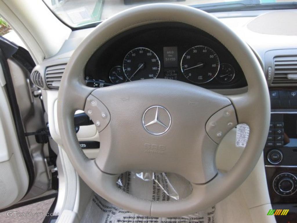 2005 Mercedes-Benz C 320 4Matic Sedan Stone Steering Wheel Photo #39807872
