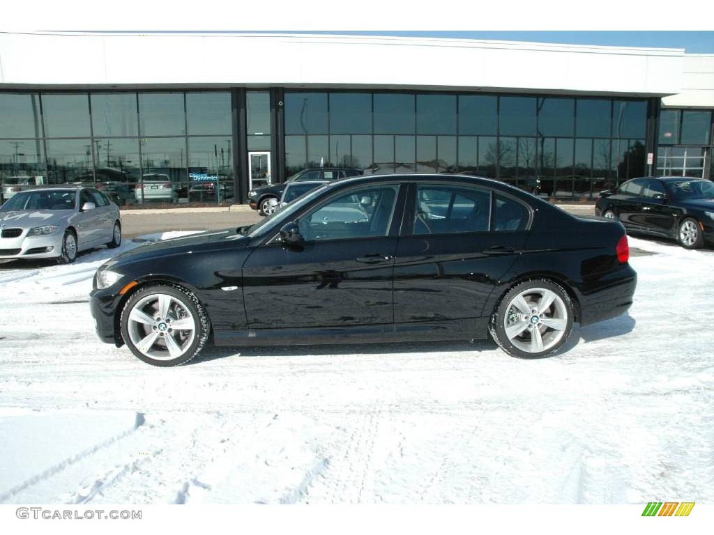 2009 3 Series 335i Sedan - Jet Black / Black Dakota Leather photo #2