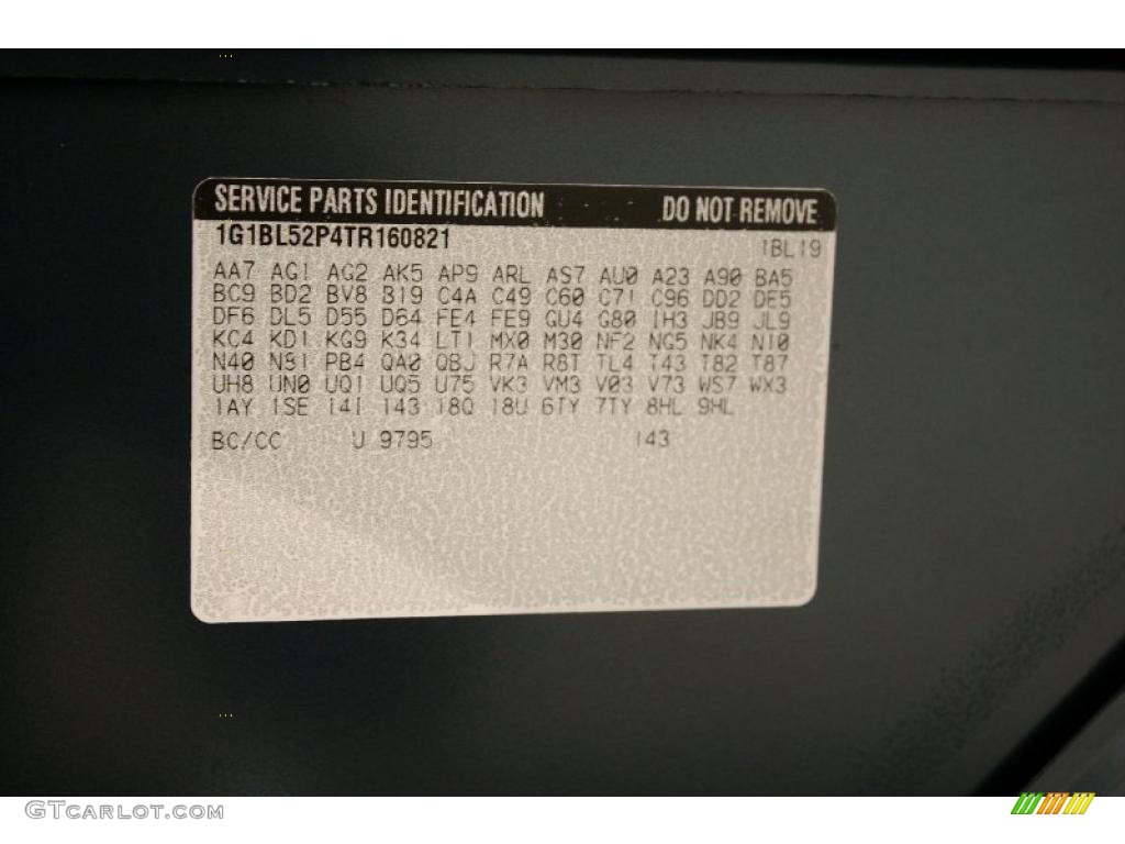 1996 Chevrolet Impala SS Info Tag Photo #39812267