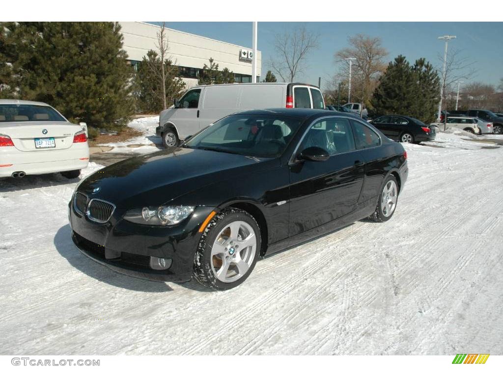 2009 3 Series 328i Coupe - Black Sapphire Metallic / Black Dakota Leather photo #1