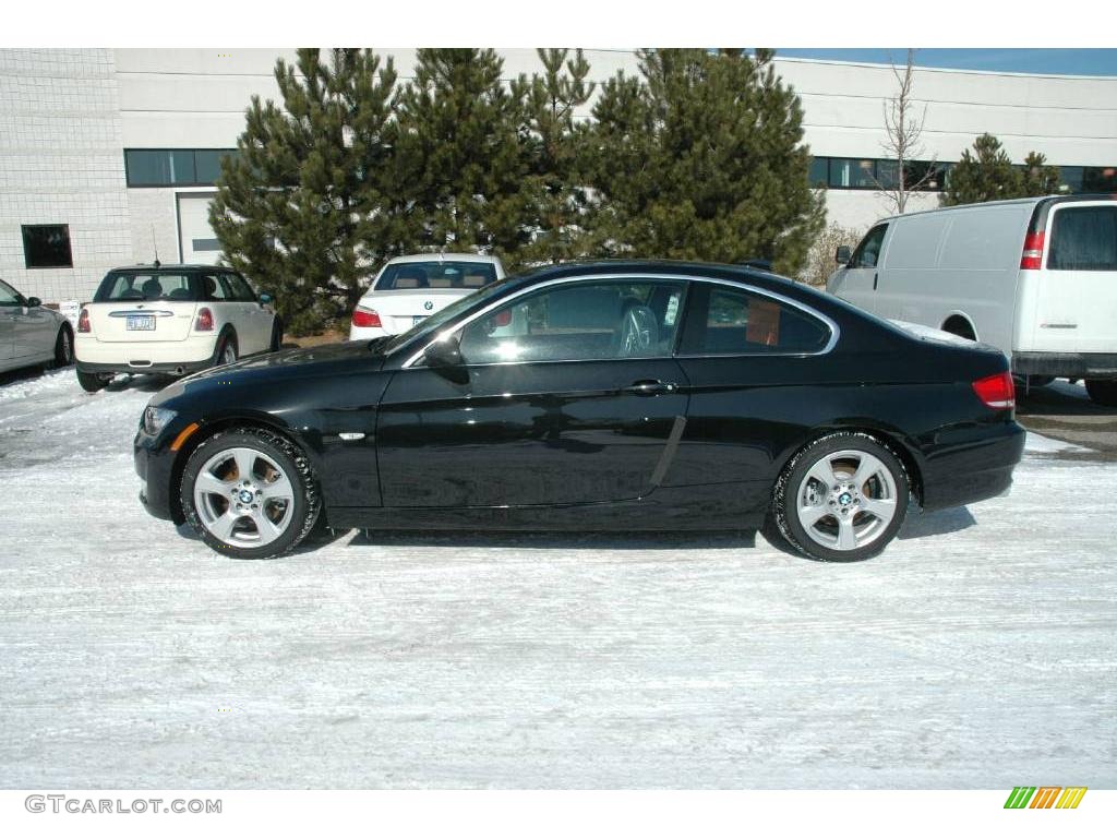 2009 3 Series 328i Coupe - Black Sapphire Metallic / Black Dakota Leather photo #2
