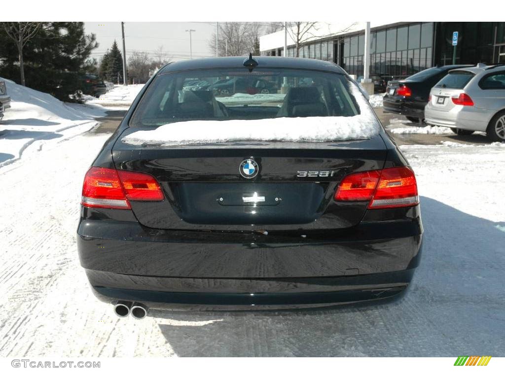 2009 3 Series 328i Coupe - Black Sapphire Metallic / Black Dakota Leather photo #4