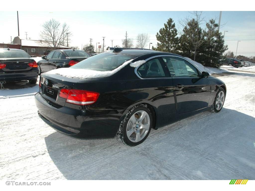 2009 3 Series 328i Coupe - Black Sapphire Metallic / Black Dakota Leather photo #5
