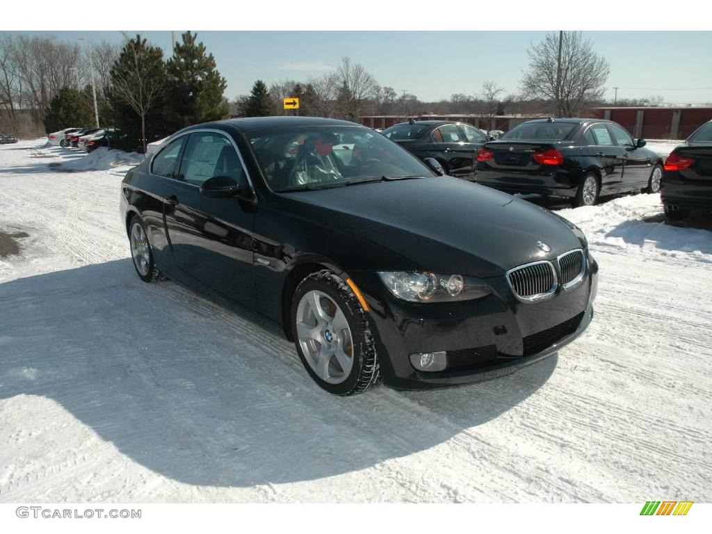 2009 3 Series 328i Coupe - Black Sapphire Metallic / Black Dakota Leather photo #7