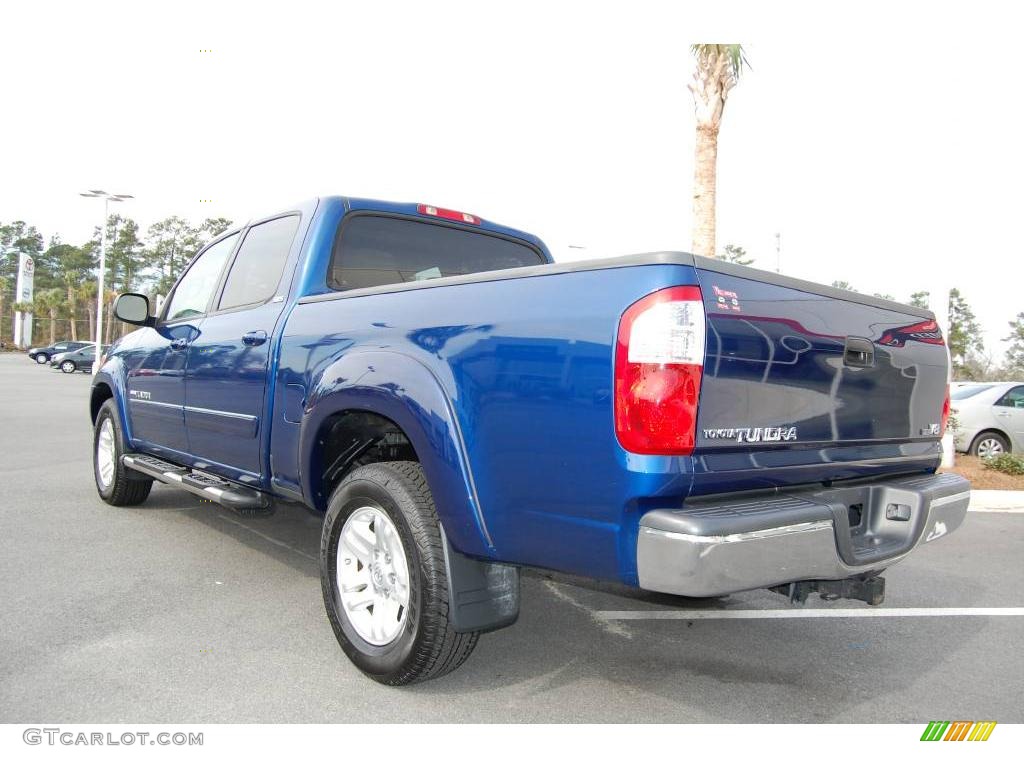 2005 Tundra SR5 Double Cab - Spectra Blue Mica / Taupe photo #4