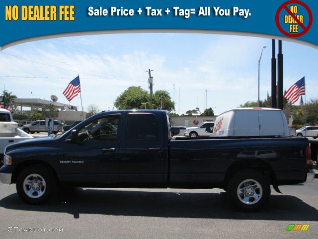 2003 Ram 1500 SLT Quad Cab - Patriot Blue Pearl / Dark Slate Gray photo #7