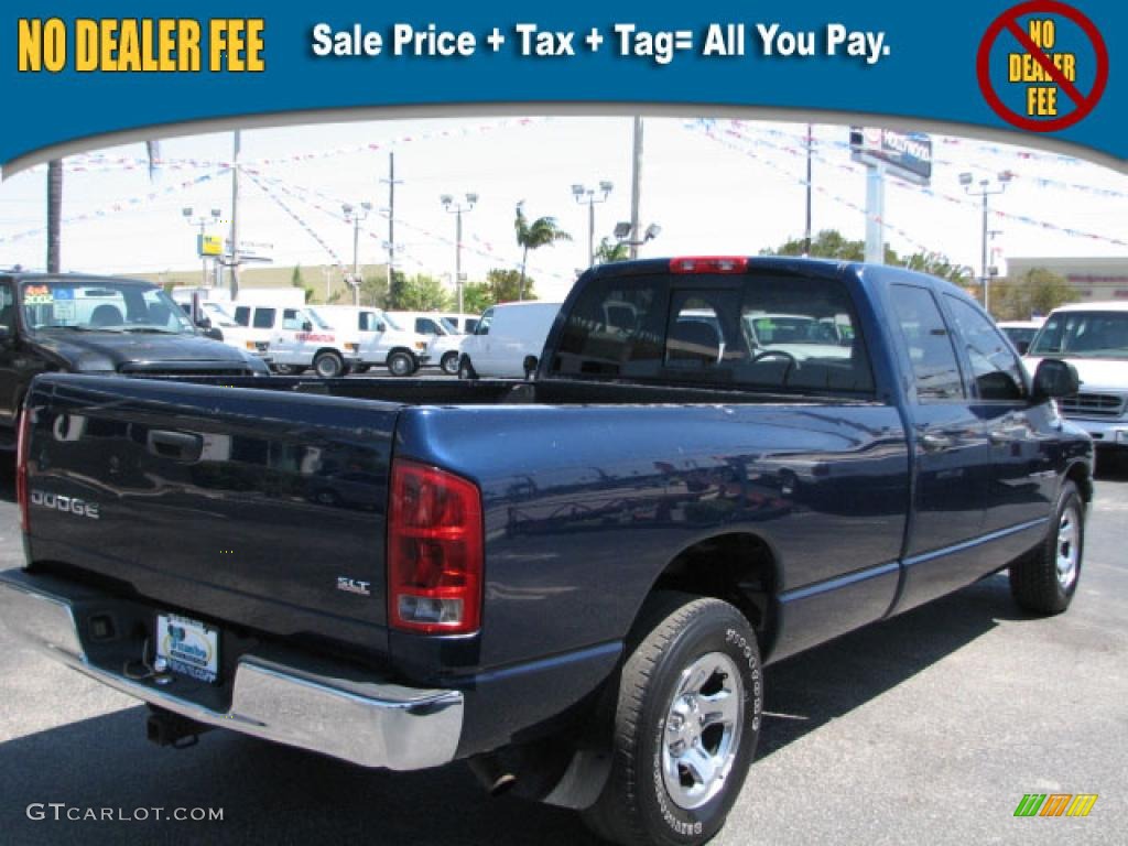 2003 Ram 1500 SLT Quad Cab - Patriot Blue Pearl / Dark Slate Gray photo #13