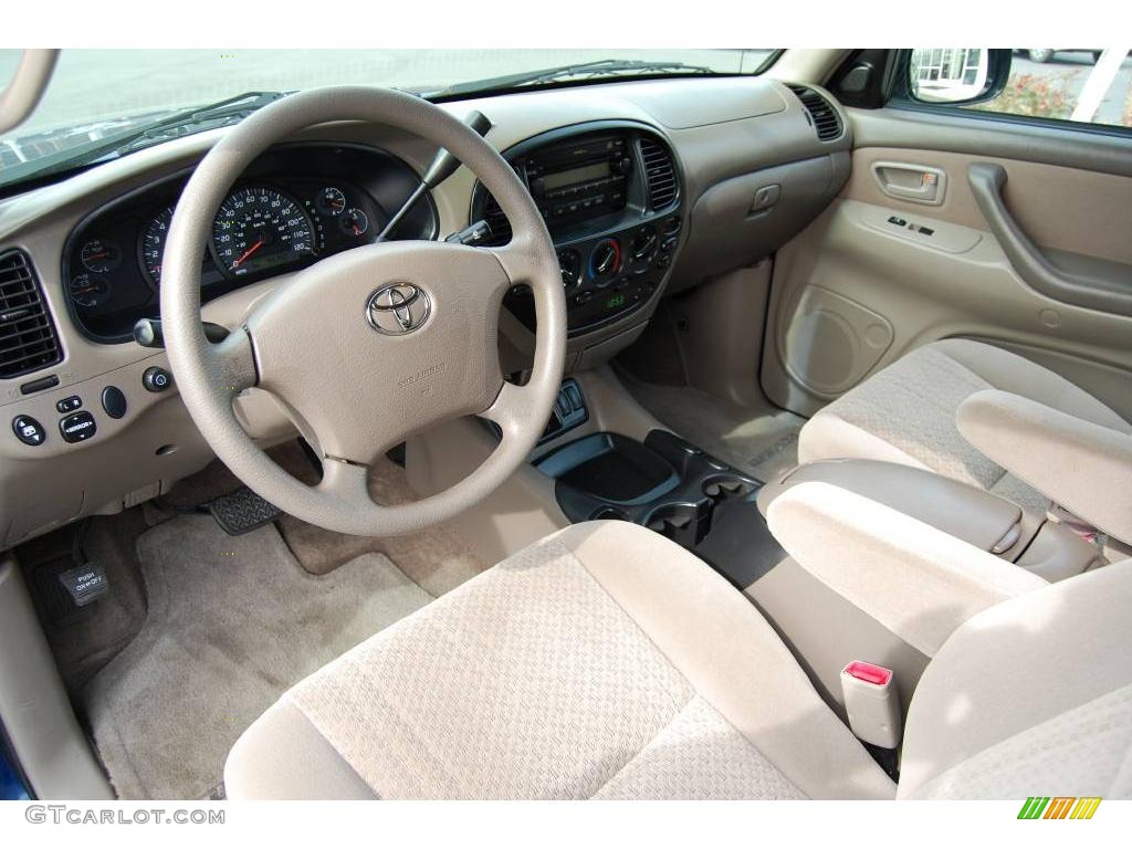 2005 Tundra SR5 Double Cab - Spectra Blue Mica / Taupe photo #12